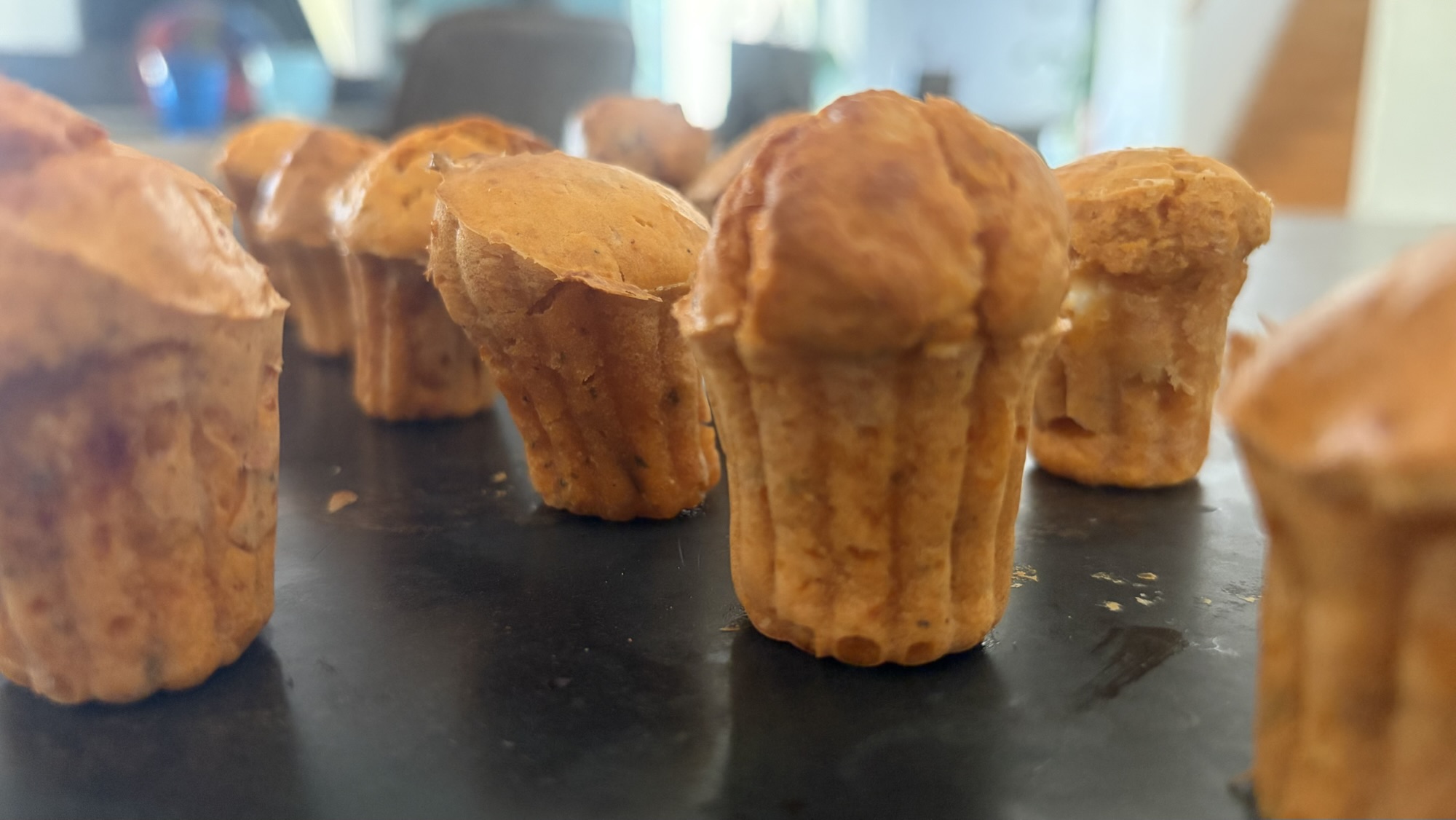 Cakes aux tomates séchées et fêta
