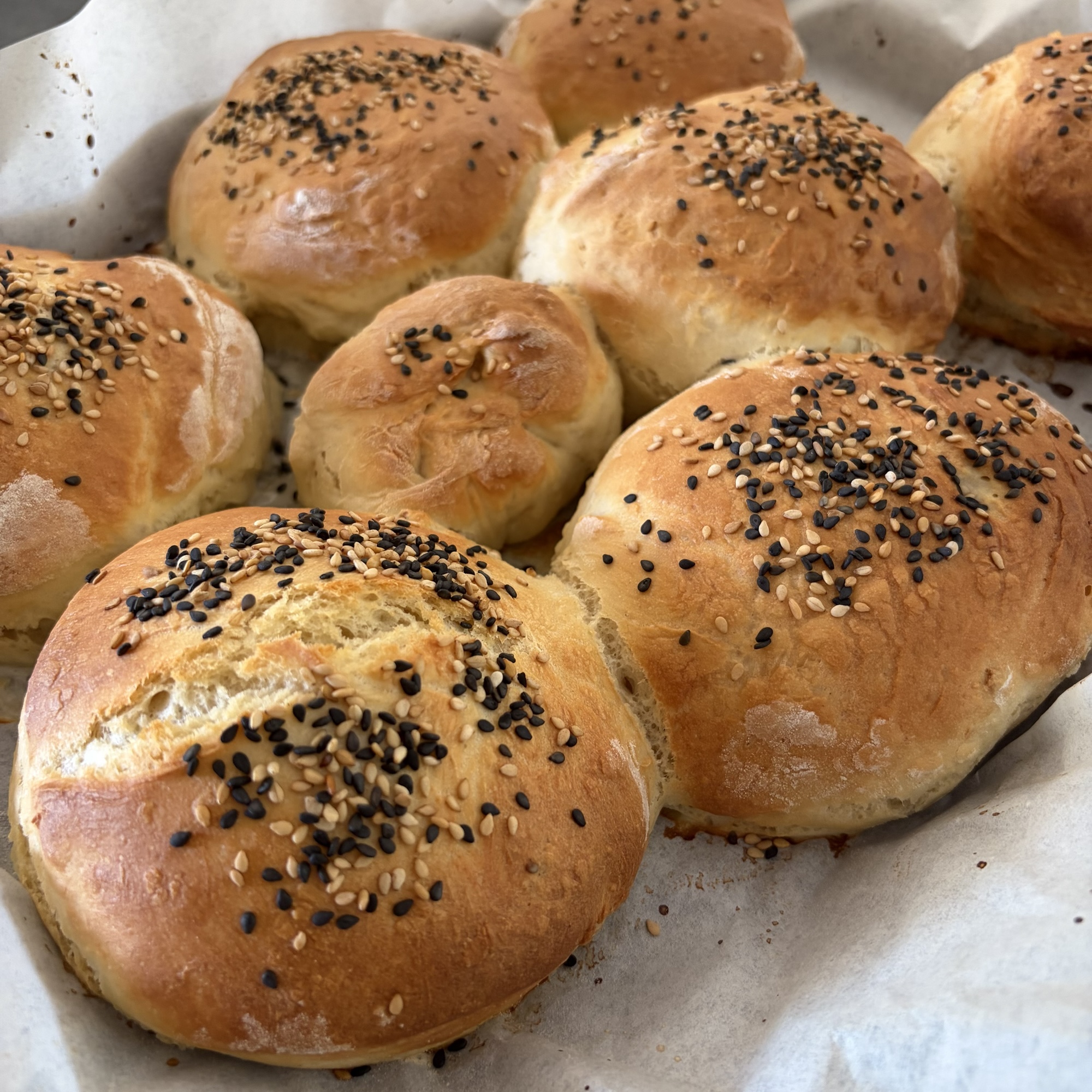 Buns / pains à burgers moelleux maison